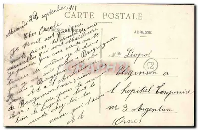 Stara pocztówka Bargemon Rue De La Prison Vue Laugier Tabacs — Rewers
