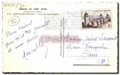 Kaplica Świętego Franciszka — Bormes-les-Mimosas — Wydawnictwo Henri La Dagnet — Rewers