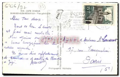 Bormes-les-Mimosas — Ogólny widok — Wydawnictwo S.E.P.T. - Zabronione wykonywanie — Rewers
