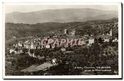 Callian — Vista geral tirada de Montauroux — Edição La Cigogne, Nice