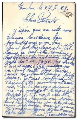 Aproximadamente Toulon - O Cabo Marrom - RM — Edição Art Rostan & Munier, Nice — Verso
