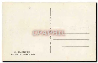 Draguignan — Vista em direção ao Hospital e à Cidade — C.A.P. Paris — Verso