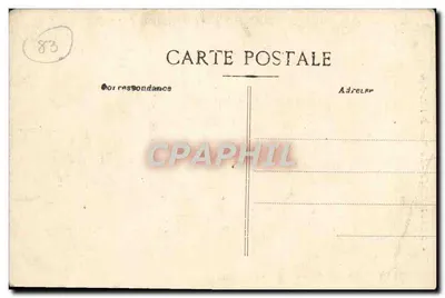 Bilhete postal antigo Draguinan A Torre do Relógio — Verso