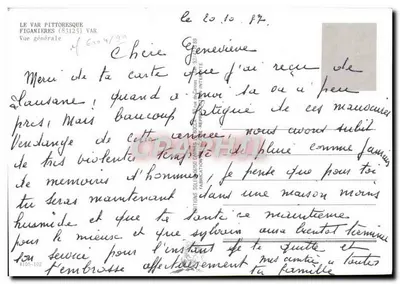 Figanières (83125) Var — Vista generale — Edizioni Soleil 150 — Verso