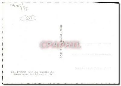 Arènes (Var) — Część Arènes po 2 grudnia 1959 — C.A.P. 2, ul. Trachel, Nice — Rewers