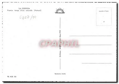 La Corrida — Pierwszy czas natury (Natural) — Wydawnictwo Saint-Maur (94) — Rewers
