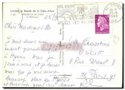 Porto de Hyères — Côte d'Azur — Les Éditions en France — Verso