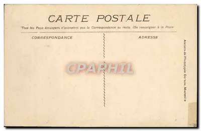 Hyères - Entrada de la Caserna — n° 1385 — Ateliers de Phototypie Guirande, Marseille — Reverso