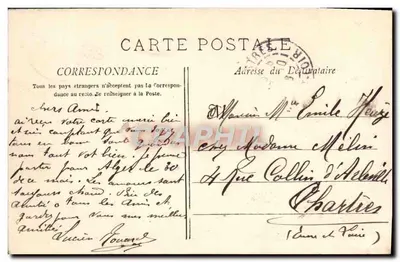 Hyères-les-Palmiers — A Fonte e a Igreja Inglesa — A. Bougault — Verso