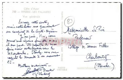 Hyères - Les Palmiers — Ogólny widok — Wydawnictwo ARIS — Rewers