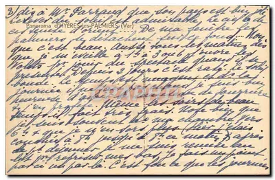 Pejzaż Hyères-les-Palmiers (Var) — widok ogólny — wydawca nieodczytalny — Rewers