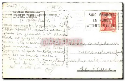 Jardim e pergolas em Hyères — Editor Ryner — n° 2423 — Verso