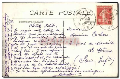 Hyères — Ruínas do Castelo — Editor: J. P. B. (n° 1371) — Verso