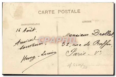 Hyères - O Posto e o Boulevard dos Palmeiras — Editor Chambourlier, n°208 — Verso