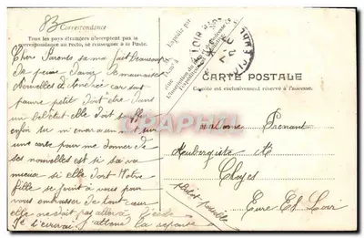 Hyères Claire — Capela Anglicana do Ermitage — H. D. Editor, Paris, n°19 — Verso