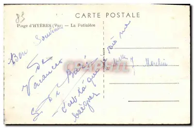 Pływańce w Hyères (Var) — La Potinière — Wydawca: C. Macor — Rewers