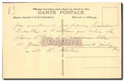 A Praia de Hyères — Les Pins — Editor Hue, n°81 — Verso