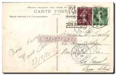 Hyères — Stare domy, dzielnica Saint-Paul — Wydawca Blue, nr 45 — Rewers