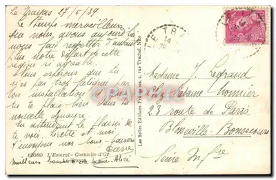 Le Grau du Roi — widok portu i wzgórza Świętej Wiktoryi — Les Belles Éditions, nr 12080 — Rewers