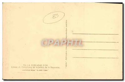 L'anse du Camp-Long i punkt Baumatte — La Corniche d'Or — kolekcja Rella — nr 729 — Rewers