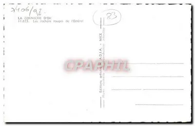 ईस्तेरेल के लाल चट्टानें — ऑर के शिखर — कला संस्करण A.D.I.A. - निस — पीछे
