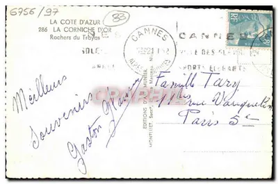 Rochers du Trayas — La Côte d'Azur — Éditions d'Art Munier — Rewers