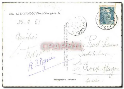 Le Lavandou (Var) — Ogólny widok — Wydawnictwo Véritable — Rewers