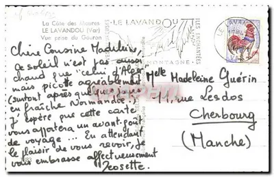 Widok Gouron — Côte des Maures (Var) — wydawca Rella — Rewers