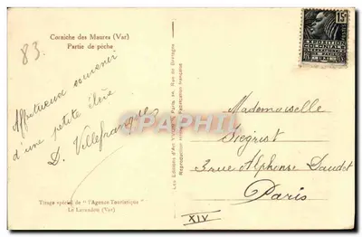 Corniche Maures (Var) — Partia rybacka — Les Éditions d'Art Yvart & Cie, Paryż — Rewers
