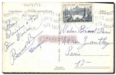 Ogólny widok z Xoro — Côte d'Azur — Wydawnictwo ARISCOLOR — Rewers