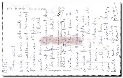 Le Rayol - Vista da praia — Edições S.E.P.T. - 56-4 — Verso