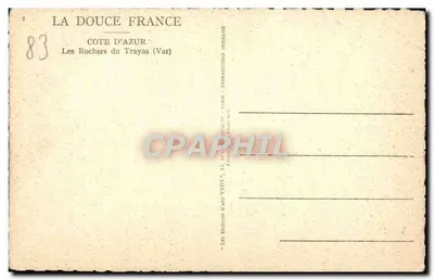Les Rochers du Trayas — Côte d'Azur (Var) — Éditions d'Art Yvgen — Rewers