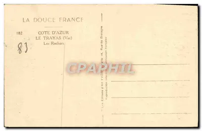 Les Rochers — Côte d'Azur, Le Trayas (Var) — Wydawnictwo Sztuk Yvon — Rewers