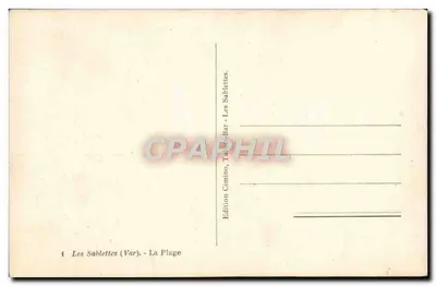 Les Sablettes (Var) — A Praia — Edição Cimino, Les Sablettes — Verso