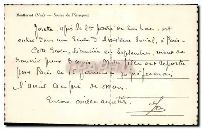 Montferrat (Var) — Fonte de Pierrepont — Corbin & MacCann — Verso