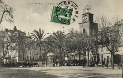 Ollioules — A Praça dos Palmeiros — Cliché Draly
