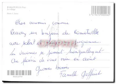 Ramatuelle — aldeia situada nas colinas — Edições Goffinet — Verso