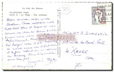 A Costa dos Maures — Visão aérea — ST-AYGULF (Var) — Editor COMBIBIER — Verso
