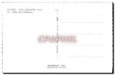 St-Cyr-les-Lecques — Avenida dos Palmeiros — Combiér 'CIM' — Verso