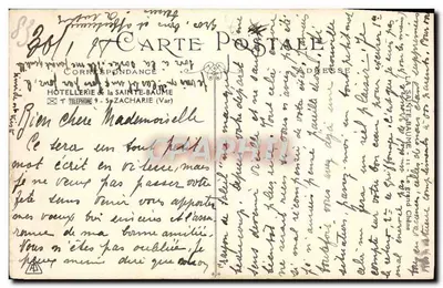 Arbre déformé — éditeur : HOTELLERIE de la SAINTE-BAUME (Var) — Verso
