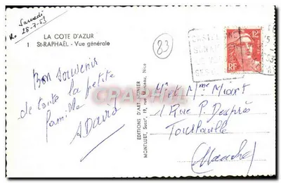 Saint-Raphaël — Widok ogólny — Wydawnictwo Artystyczne Munier, n°1 — Rewers