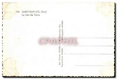 Saint-Raphaël (Var) — Le lion de Terre — Les Éditions Frank, Nice — Rewers