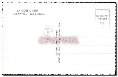 Saint-Raphaël — Widok ogólny — Wydawnictwo Dart Munier, seria 1 — Rewers