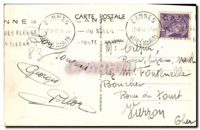 Saint-Raphaël — Boulevard Félix-Martin — Imprimerie d'Art 'Adla' — Verso