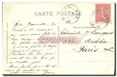 Saint-Raphaël — Widok na Złotą Promenadę Esterelu przy brzegu morza — LL. — Rewers