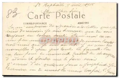 Fréjus-St-Raphaël — Pomnik upamiętniający przeprawę Rolanda Garrosa przez Morze Śródziemne — L'Hironnelle, Paryż — Rewers