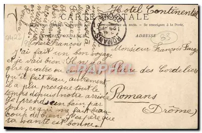 Saint-Raphaël - O Porto — Phototyp. E. Lacour - Marselha, n° 1749 — Verso