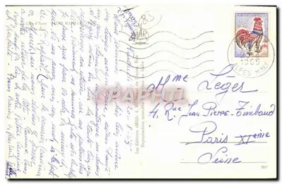 Port w Cannes — widok nocny — Les Éditions d'Azur, nr 887 — Rewers