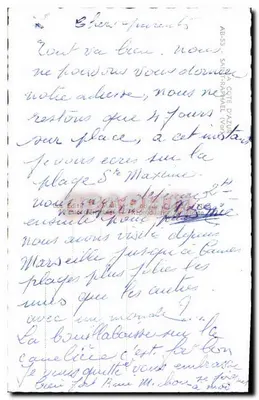 Saint-Raphaël — Lembrança de — colagem de cenas balneares — Verso