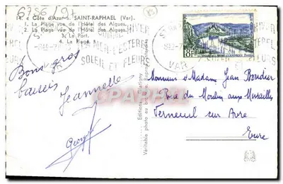 Côte d'Azur — Saint-Raphaël — Wydawnictwo Glatigny, n° 6786 — Rewers